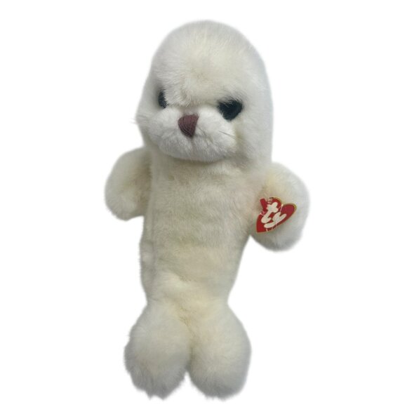 Ty Beanie Babies 1997 Blizzard The Seal Plush Toy 12" White Soft Collectible - Picture 2 of 8